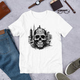 NEW YORK CITY SKULL TATTOO UNISEX T-SHIRT