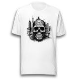 NEW YORK CITY SKULL TATTOO UNISEX T-SHIRT