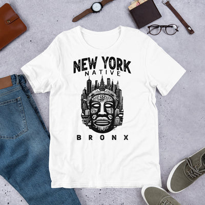 NEW YORK NATIVE BRONX WHITE UNISEX T-SHIRT