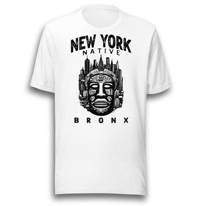 NEW YORK NATIVE BRONX WHITE UNISEX T-SHIRT