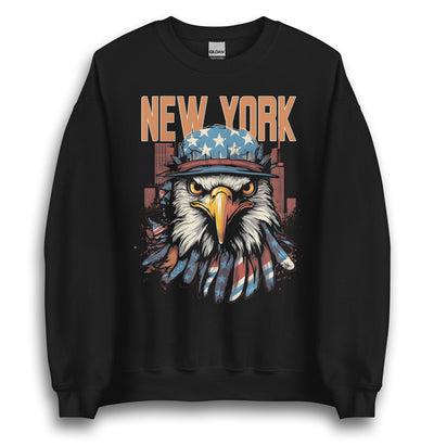 NEW YORK PATRIOTIC EAGLE UNISEX SWEATSHIRT