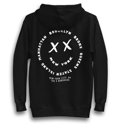 NEW YORK SMILE BLACK UNISEX HOODIE