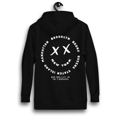 NEW YORK SMILE BLACK UNISEX HOODIE