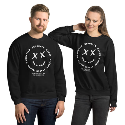 NEW YORK SMILE BLACK UNISEX SWEATSHIRT