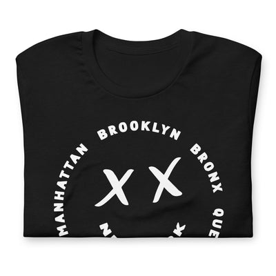 NEW YORK SMILE BLACK UNISEX T-SHIRT