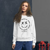 NEW YORK SMILE WHITE UNISEX SWEATSHIRT