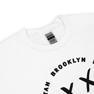 NEW YORK SMILE WHITE UNISEX SWEATSHIRT