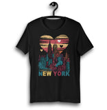 NEW YORK SUNSET HEART UNISEX T-SHIRT