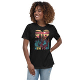 NEW YORK SUNSET HEART WOMEN'S T-SHIRT