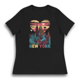 NEW YORK SUNSET HEART WOMEN'S T-SHIRT