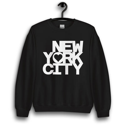 NYC LITTLE HEART BLACK UNISEX SWEATSHIRT