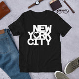 NYC LITTLE HEART BLACK UNISEX T-SHIRT