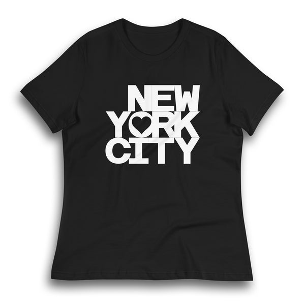 NYC LITTLE HEART BLACK WOMEN'S T-SHIRT