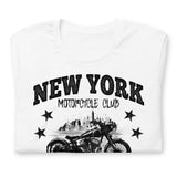 NY MOTORCYCLE CLUB BROOKLYN WHITE UNISEX T-SHIRT