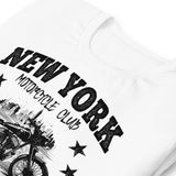 NY MOTORCYCLE CLUB BROOKLYN WHITE UNISEX T-SHIRT