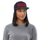 QUEENS NAVY AND RED SNAPBACK