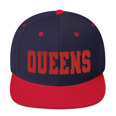 QUEENS NAVY AND RED SNAPBACK