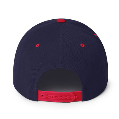 QUEENS NAVY AND RED SNAPBACK