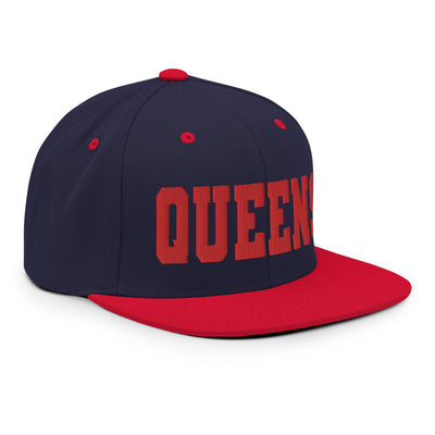 QUEENS NAVY AND RED SNAPBACK