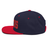 QUEENS NAVY AND RED SNAPBACK