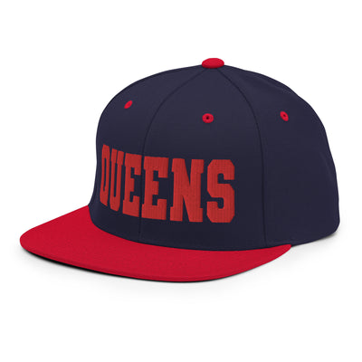 QUEENS NAVY AND RED SNAPBACK