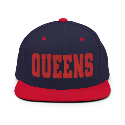 QUEENS NAVY AND RED SNAPBACK