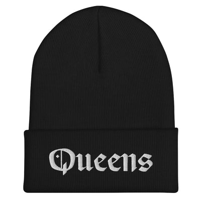 QUEENS OLD ENGLISH CUFFED BEANIE