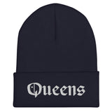 QUEENS OLD ENGLISH CUFFED BEANIE