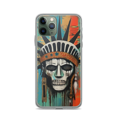 SKULL LIBERTY STREET PAINT IPHONE CASE