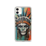 SKULL LIBERTY STREET PAINT IPHONE CASE