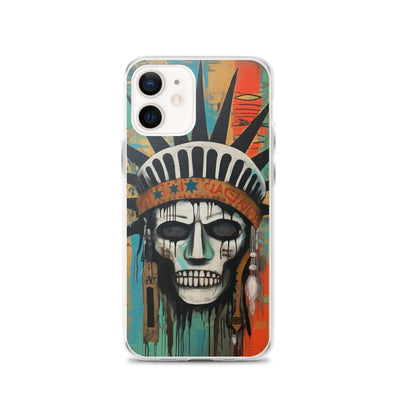 SKULL LIBERTY STREET PAINT IPHONE CASE