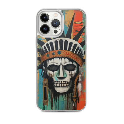 SKULL LIBERTY STREET PAINT IPHONE CASE