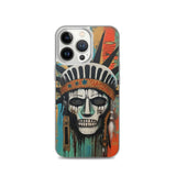 SKULL LIBERTY STREET PAINT IPHONE CASE