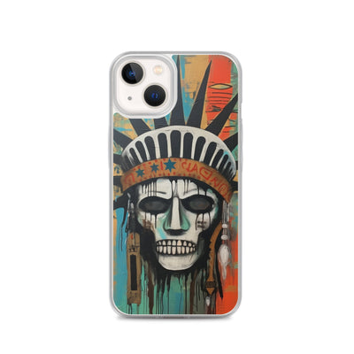 SKULL LIBERTY STREET PAINT IPHONE CASE