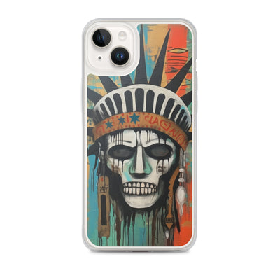 SKULL LIBERTY STREET PAINT IPHONE CASE