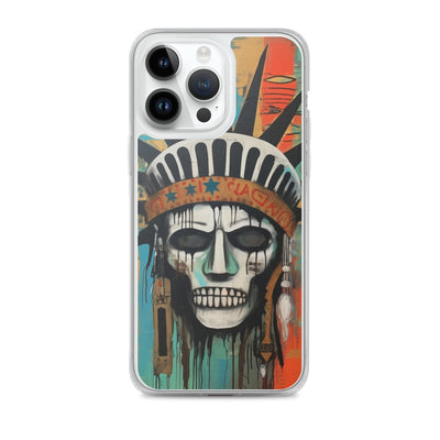 SKULL LIBERTY STREET PAINT IPHONE CASE