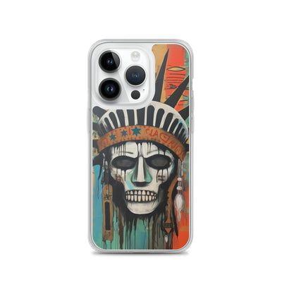 SKULL LIBERTY STREET PAINT IPHONE CASE