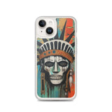 SKULL LIBERTY STREET PAINT IPHONE CASE