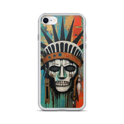 SKULL LIBERTY STREET PAINT IPHONE CASE