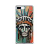 SKULL LIBERTY STREET PAINT IPHONE CASE