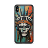 SKULL LIBERTY STREET PAINT IPHONE CASE