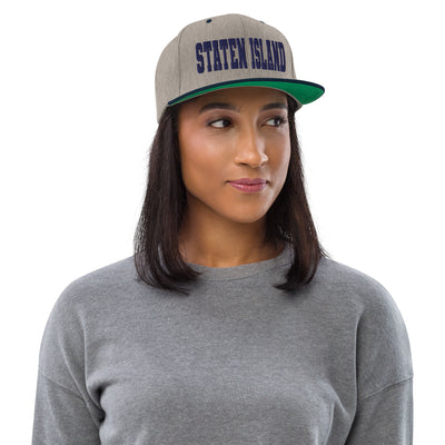 STATEN ISLAND HEATHER GREY AND NAVY SNAPBACK