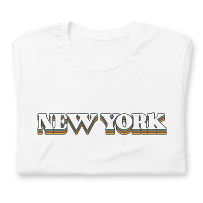 VINTAGE NEW YORK WHITE UNISEX T-SHIRT