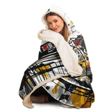 ABSTRACT NEW YORK HOODED BLANKET