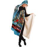 BROOKLYN BRIDGE STREET ART HOODED BLANKET