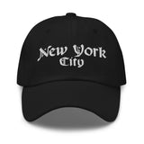 NEW YORK CITY OLD ENGLISH BLACK DAD HAT