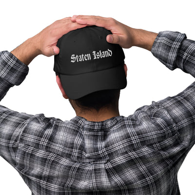 STATEN ISLAND OLD ENGLISH BLACK DAD HAT