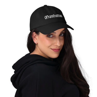 MANHATTAN OLD ENGLISH BLACK DAD HAT