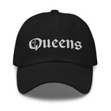 QUEENS OLD ENGLISH BLACK DAD HAT