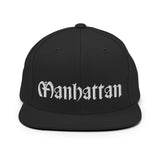 MANHATTAN OLD ENGLISH BLACK SNAPBACK